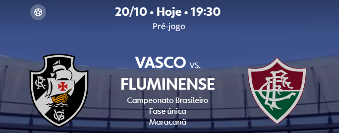 Vasco x Fluminense hoje
