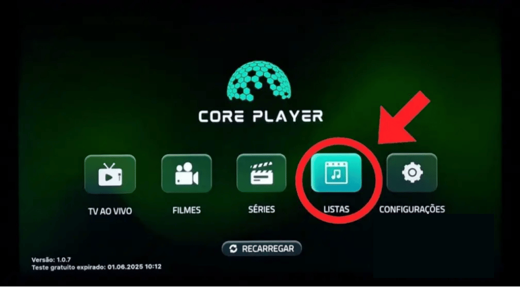 inserindo lista no core player